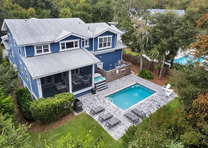 Deja Blue-6Br W Pool Hot Tub-Steps To Beach Hilton Head Island
